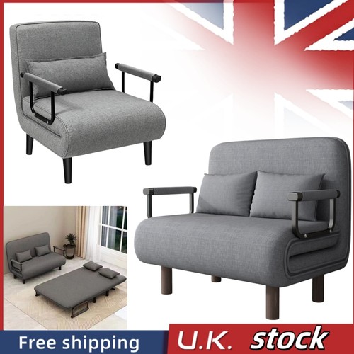 Single double fabric sofa - single/double, bed