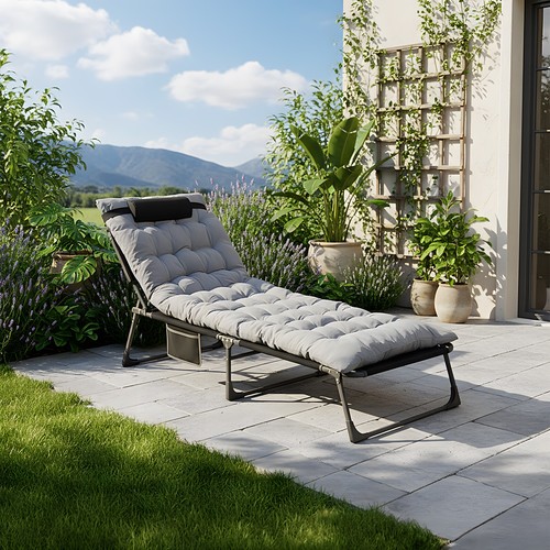 Reclining sun lounger folding - reclining,