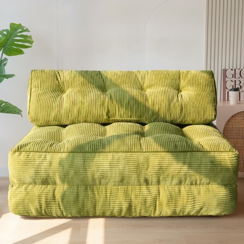 Folding sofa bed green - bed,